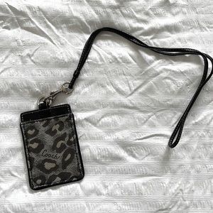 Coach ID holder and lanyard